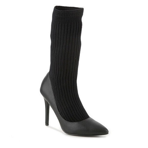 New Charles David Page Sock Boots Black 6.5 M - Picture 1 of 7